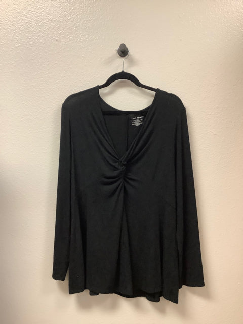 Lane Bryant Twist Neckline Long Sleeve Sweater Black Size 18/20