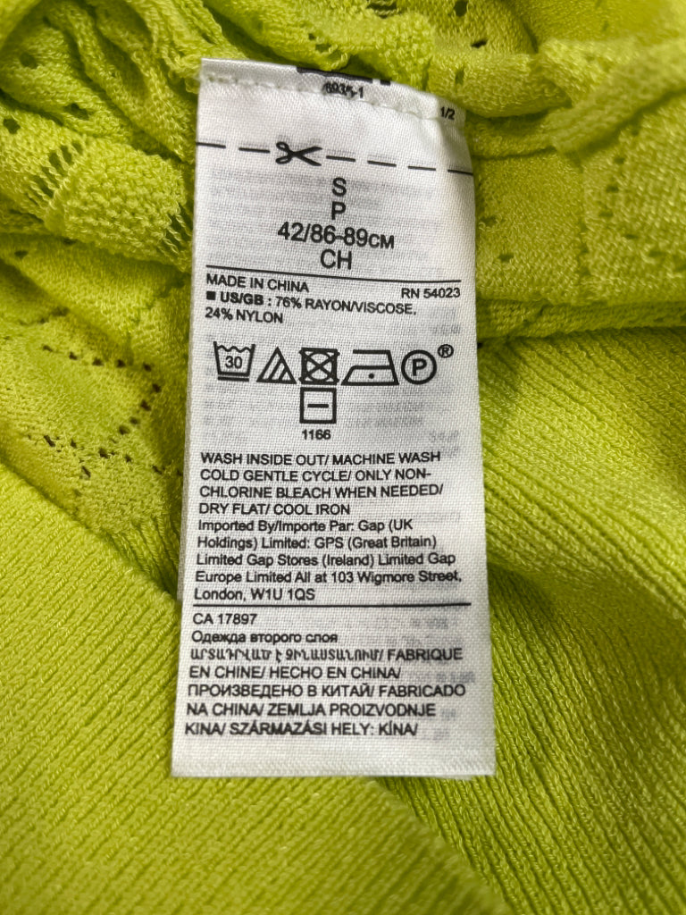 Banana Republic NWT Stitchy Volume Citron Sweater Size S $89.50