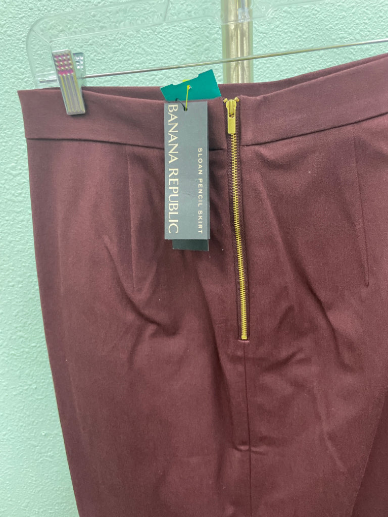 Banana Republic Sloan Pencil Skirt NWT Size 8 Burgundy $89.50 5H
