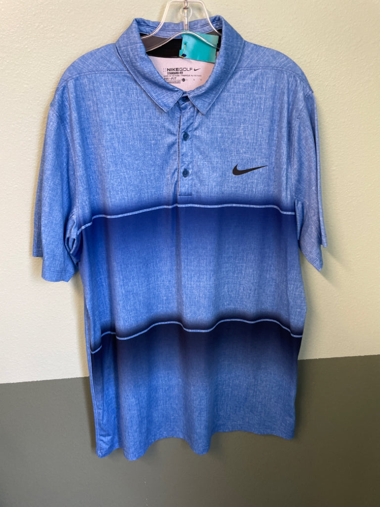 Nike Golf Standard Fit Dri Fit Polo Blue Size L Fitness Activewear 6B
