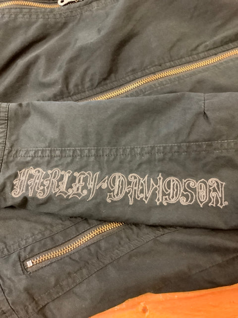 Harley Davidson Authentic Embroidered Cotton Black Jacket 97461-11VW Size M