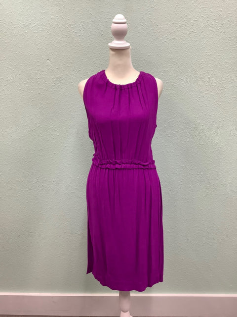 KATE SPADE Dress Womens M Purple Katia Crepe Tie Back Dress Orange Neck 5C
