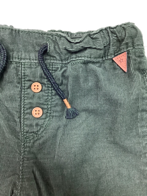 Baby H & M Green Corduroy Pull-on Lined Harem pant Size 4-6M 2A