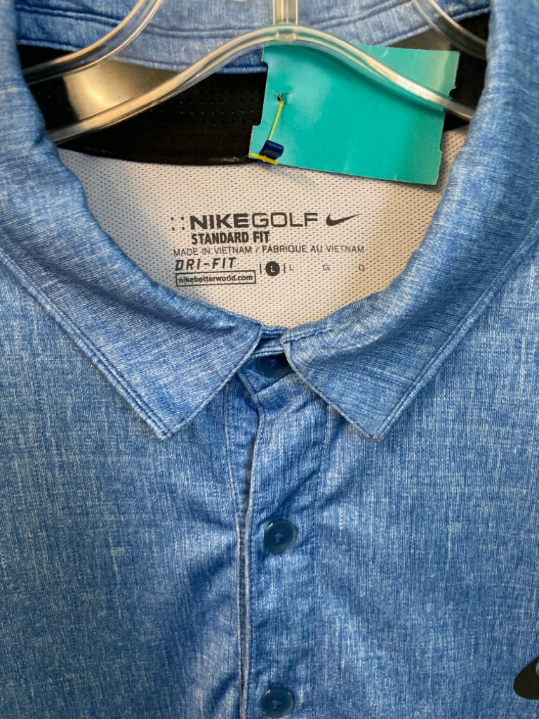 routine Fonetiek fabriek Nike Golf Standard Fit Dri Fit Polo Blue Size L Fitness Activewear 6B – All  Seasons Resale
