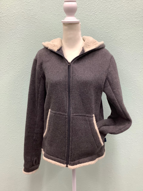 Kuhl Alfpaca Fleece hooded zip up Grey Gray Size M 4D