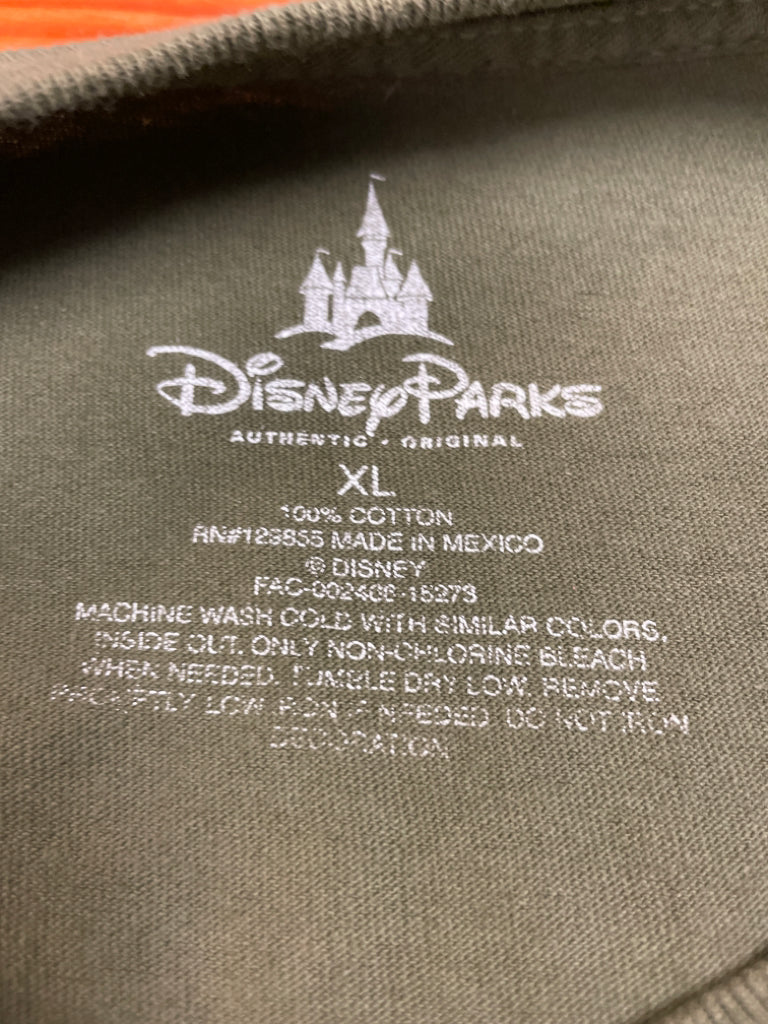 Disney Parks Authentic Apparel Soarin' Avaitor Checklist Shirt Green Size XL