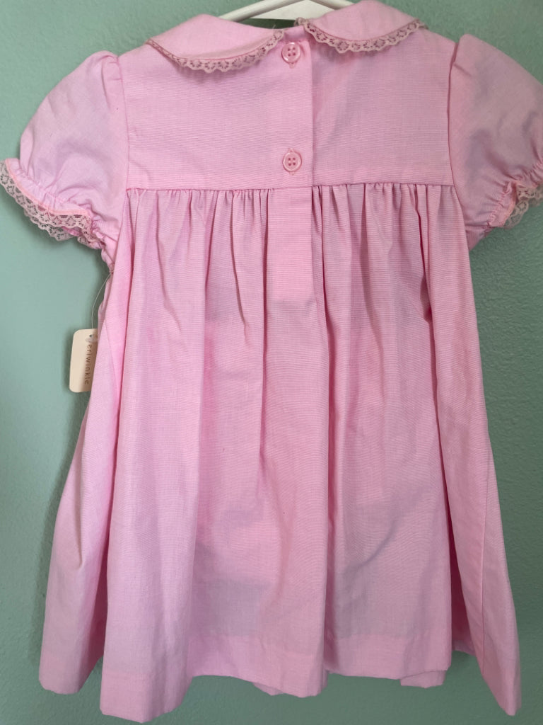 Periwinkle NWT Kellis 10 Smocked Dress Size 18M Pink Lined Cotton 6D
