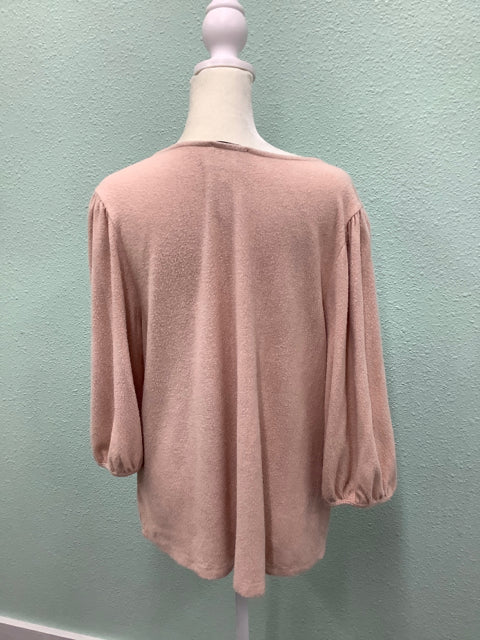 Anthropologie W5 Size L 3/4 Sleeve Pink Sweater 4D