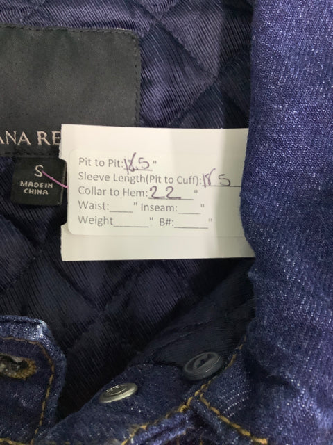 Women's Banana Republic Sherpa Denim Lined Jacket Size S 2A