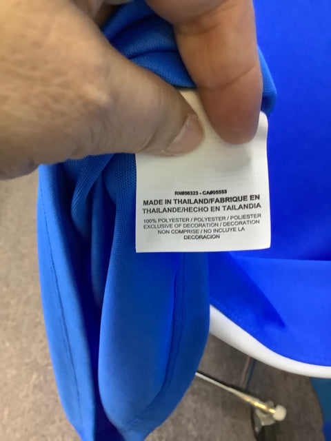 Nike Dri Fit Long Sleeve Training Shirt Pullover Blue/White Size M 1B