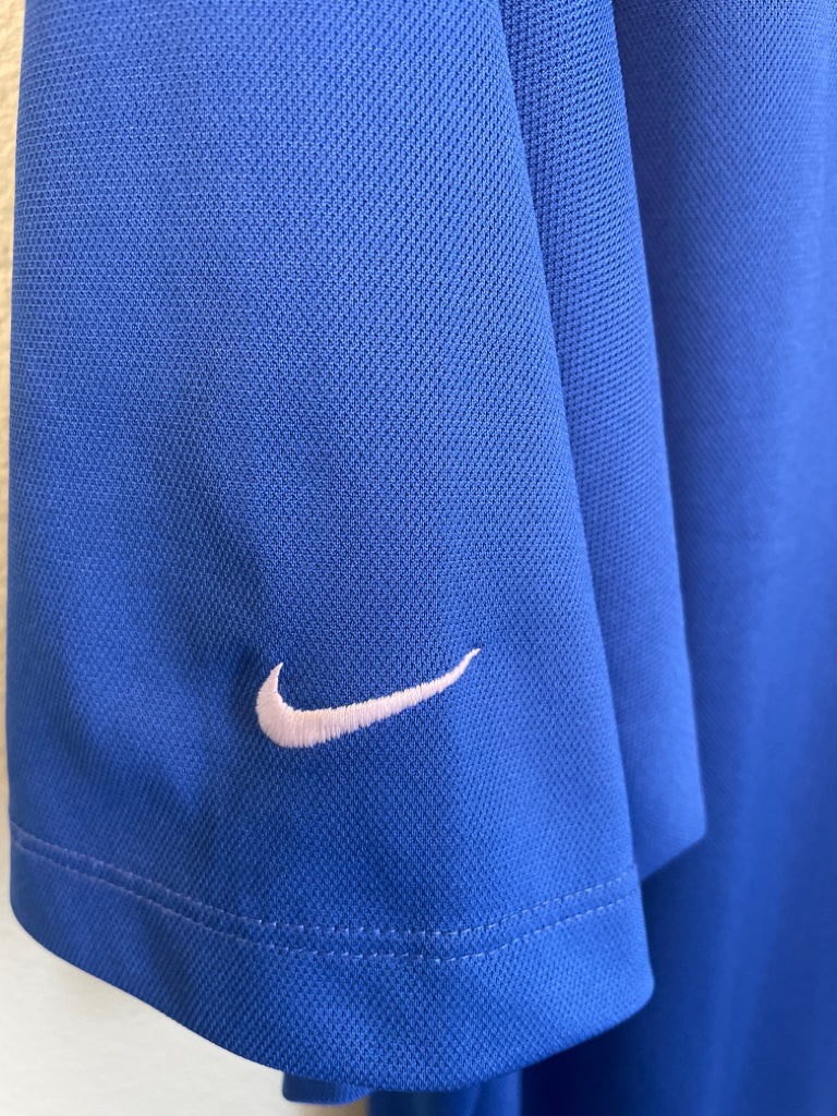Nike Golf Dri Fit Men's Polo Royal Blue 3 Button Size L Fitness Activewear 6E