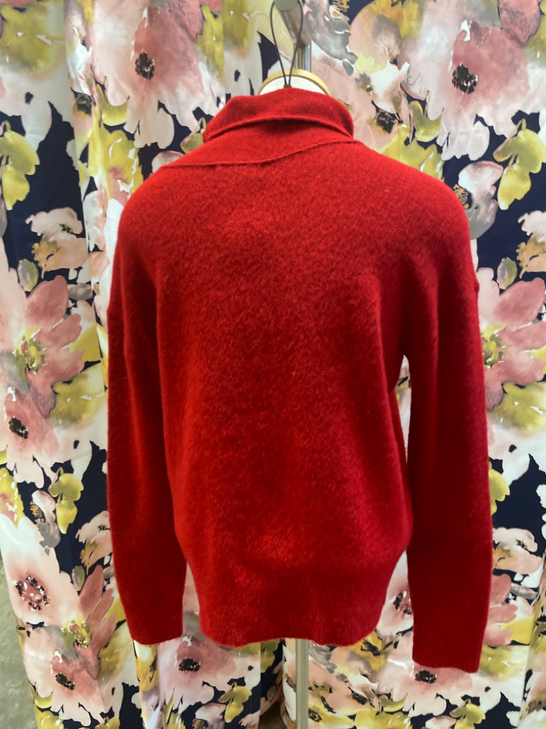 Banana Republic Merino Wool Blend Turtleneck Sweater Red Size S 6F