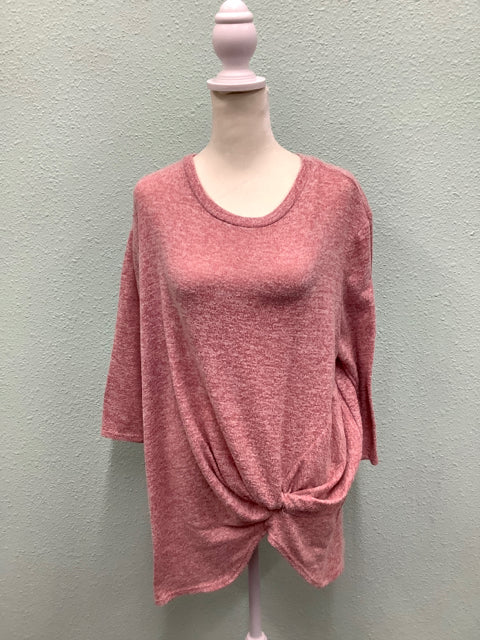 Boutanique Size L Pink Twist Hem Sweater Top 4D