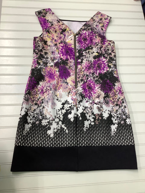 Adrianna Papell Purple Floral Dress Size 10P