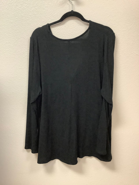 Lane Bryant Twist Neckline Long Sleeve Sweater Black Size 18/20