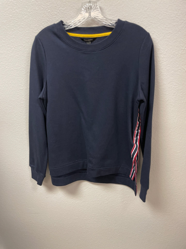 Banana Republic NWT Sweatshirt Navy with Red/White Side Stripes and Slits $60 Size S