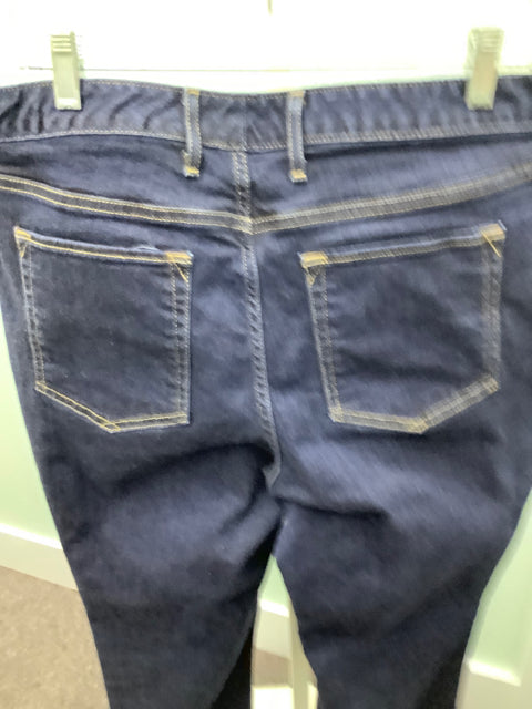 Eddie Bauer Curvy Straight  Specialty Dyed Dark Denim Jeans Size 16S 2C