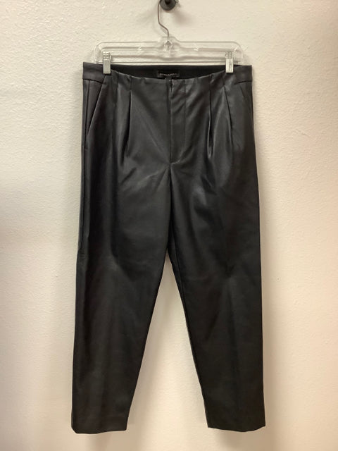 Banana Republic NWT Pleated Pleather Pants Black Size 6 4 Pockets $118
