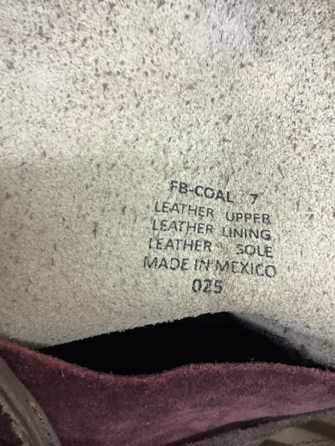 Freebird Coal Women's Size 7 Wine Leather Lace Up Back Riding Boots Boho