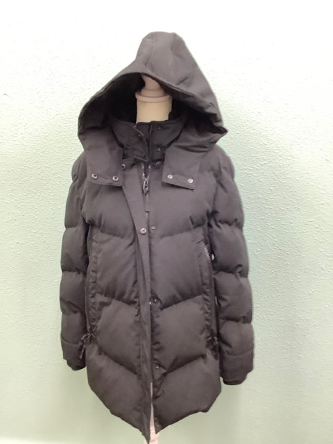 Vince Camuto Hooded Puffer Coat Jacket Black Size M
