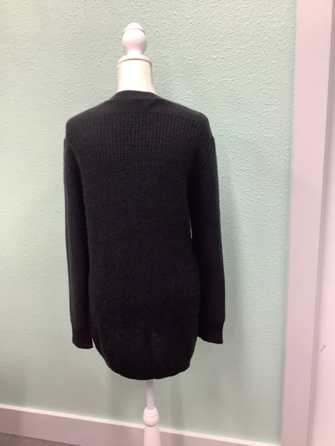 Frenchi Size S Black Knit Cardigan Sweater 2C