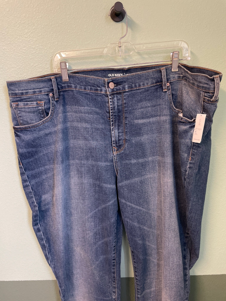 Old Navy NWT Original Mid Rise Jeans Size 20 Tall Lightly Distressed 6E