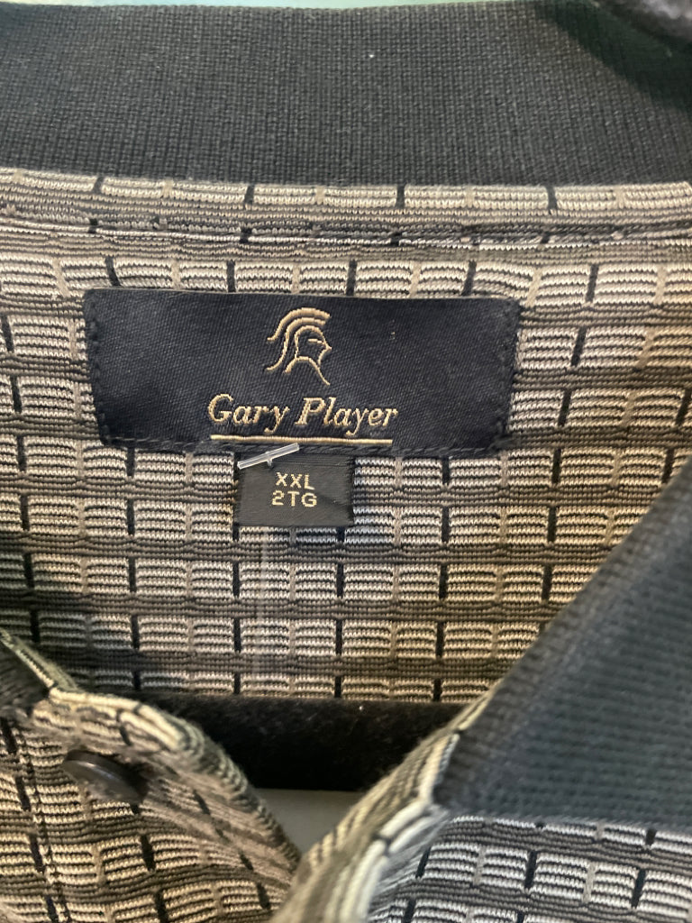 Gary Player Men's Polo Green Size XXL Golf Short Sleeve 3 Button 6A