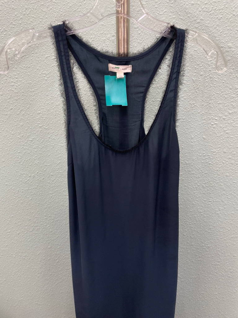 Silience + Noise Sleeveless Dress Blue and Sheer Black (Bottom) Size XS 5G