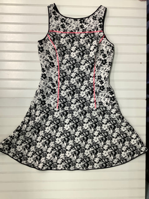 Banana Republic NWT Sleeveless Floral Dress Black/White/Pink Size 8 $140 1B