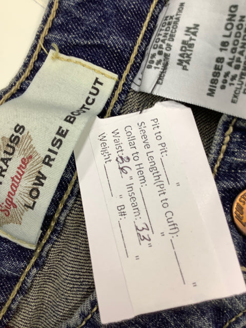 Levi Strauss Signature Low Rise Bootcut Jeans Size 16L 2C