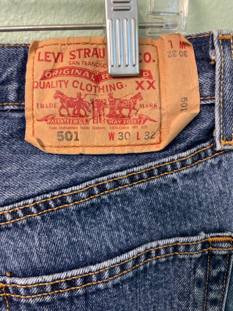 Levi's Vintage 501 WPL423 Size 30x32 Button Fly Blue Made in Mexico 5A