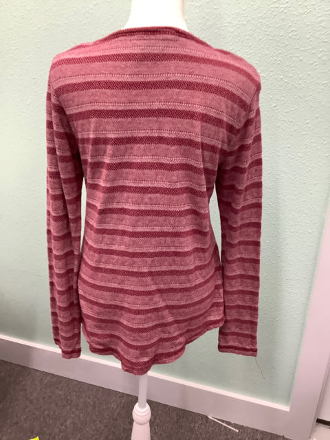 Women's Lucky Brand Long Sleeve Shirt Red Size M 2B