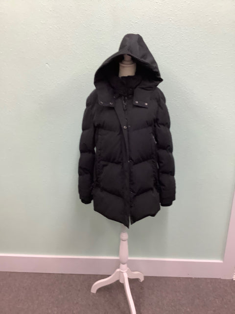 Vince Camuto Hooded Puffer Coat Jacket Black Size M