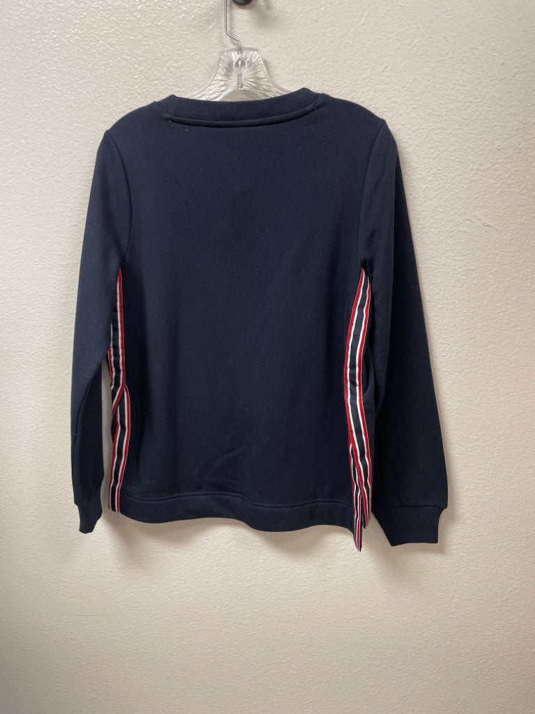 Banana Republic NWT Sweatshirt Navy with Red/White Side Stripes and Slits $60 Size S