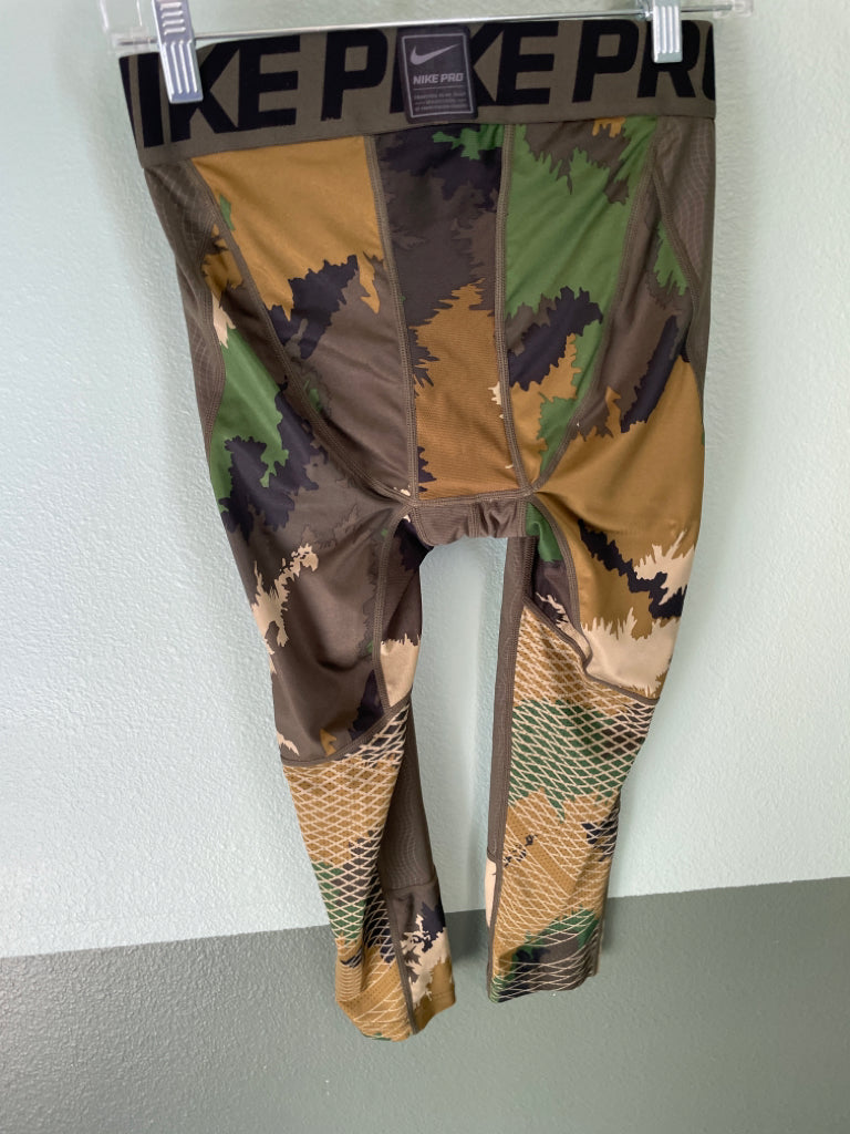 Nike Pro Compression Tights Pants Men's Size S Green Camo 6G