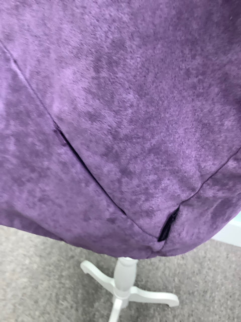 Columbia Purple Suede Zip Front Vest Size L Hidden Zipper Pocket