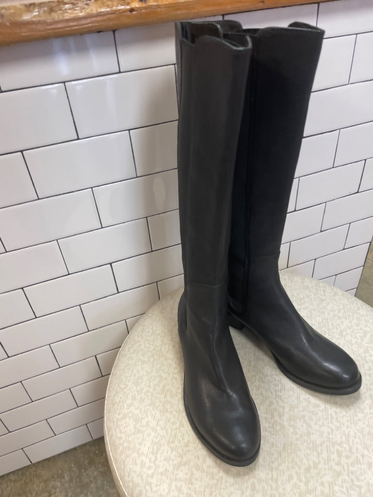 COLE HAAN Knee-High Black Leather Boots D12 D38298 US 9B SB1