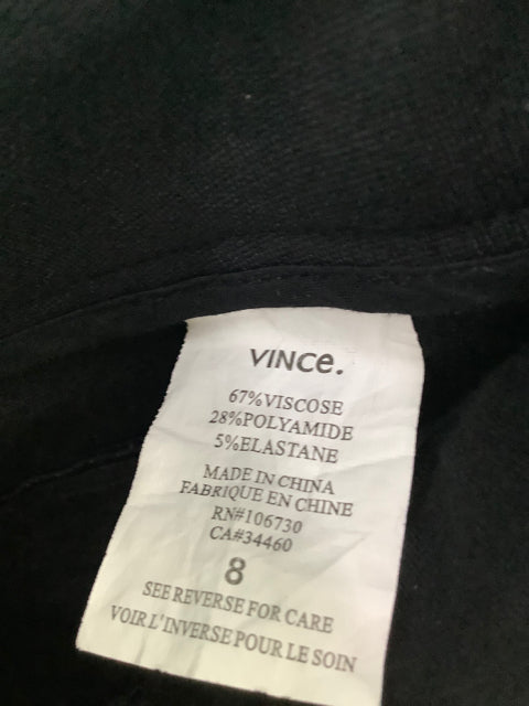 Vince Skinny Trouser Black Size 8 5C