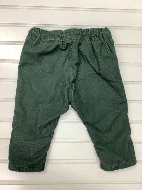 Baby H & M Green Corduroy Pull-on Lined Harem pant Size 4-6M 2A