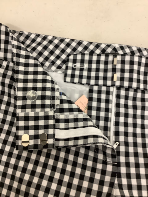 NEW Ann Taylor Factory Signature Crop Length Pant Black White Checker Size 6P