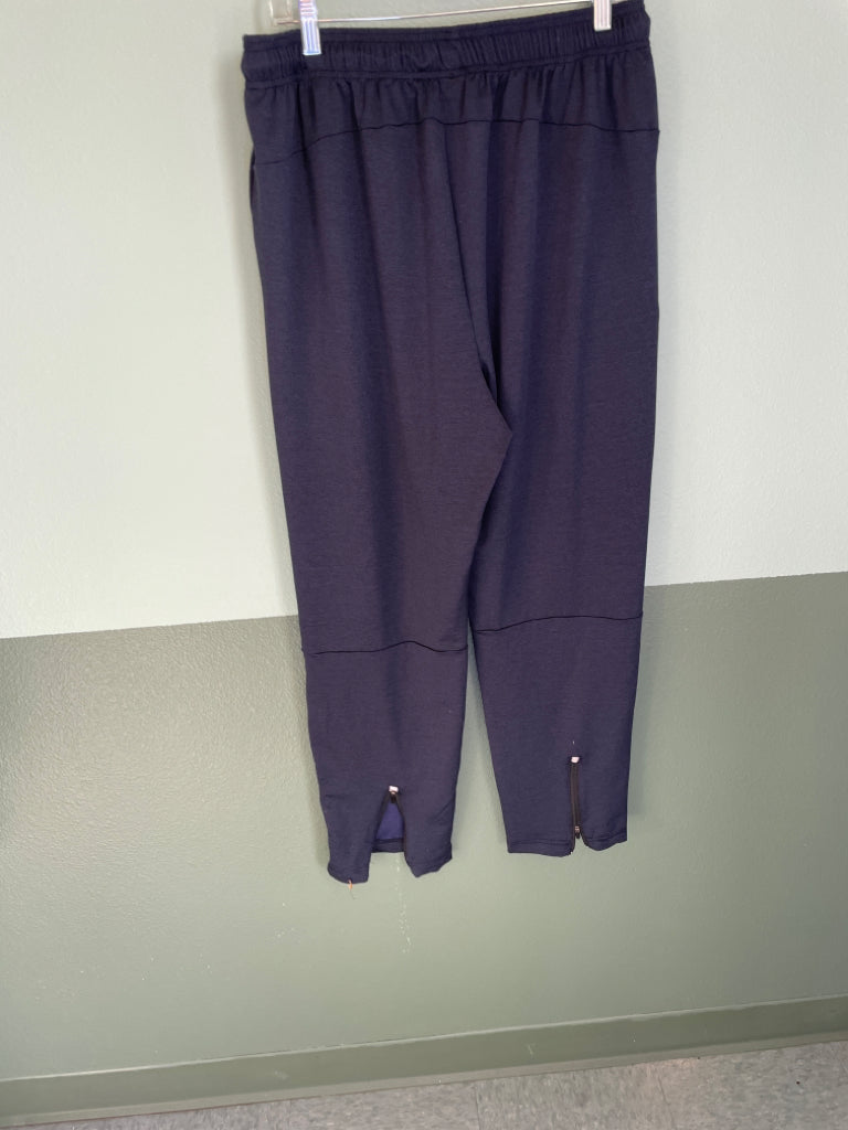 LEG3ND Men's Drawstring Sweatpants Zipper Pockets Ankle Closure Navy Size XL 6G