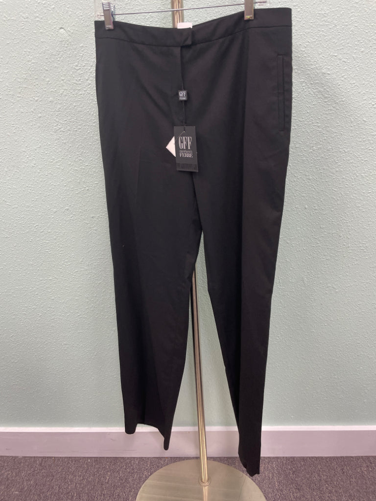 GFF Gianfranco Ferre Pants Model D010006 NWT Raw Hem USA Size 14 Black 5H