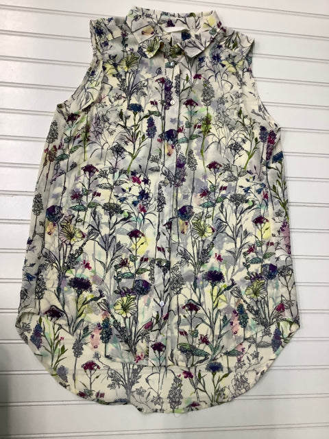 H&M Floral Sleeveless Floral Blouse Size 2 2E